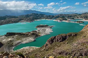 Chile Prints: Scenic view of Laguna Verde, Chile Chico, General Carrera Province, Chile