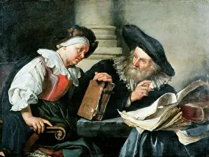 Scholar Prints: A Scholar Reading to an Old Woman at a Table Jacob Toorenvliet (1635/6-1718 Dutch) Christie's