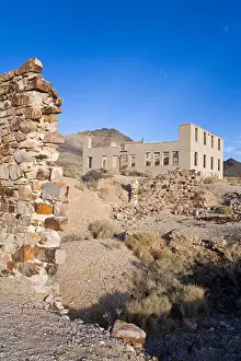 Nevada Prints: School in the Rhyolite ghost town, Beatty, Nevada, USA, North America
