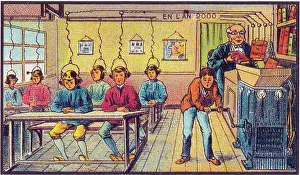 Graphic Arts Prints: At school. From the series 'Visions of the Year 2000'