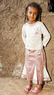 Abyssinia Prints: Schoolgirls. Omo Child orphanage and school. Jinka. Ethiopia, Africa