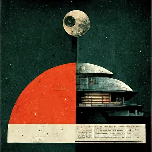 Extraterrestrial Prints: Science Fiction posters of space stations as mechanical drawings