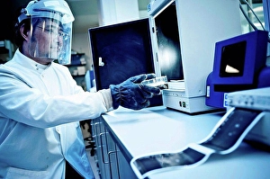 Personal Prints: Scientist using equipment in lab