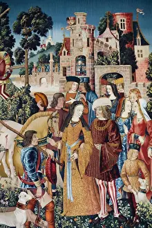 Tapestry Prints: Scotland, Central Region, Stirling, Stirling Castle, Tapestry in the Chapel Royal