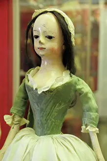 Exhibits Prints: Scotland, Edinburgh, Museum of Childhood, Queen Anne Doll from 18th Century