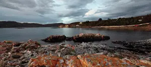 Loch Prints: Scotland, Highland, Ord. View across Loch Eishort towards the village of Ord on the Isle of Skye