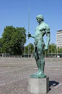 Swords Prints: Sculpture The Sword Bearer or The Sword Man