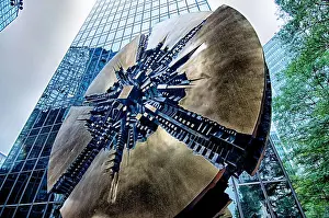 sculpture in uptown charlotte grande disk