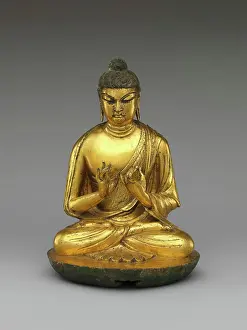 Story Prints: Seated Buddha Vairocana early 8th century China The teaching gesture made by this figure