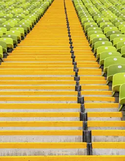Warme Prints: Seats, stands, stairs, seats, stage