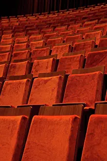 Theater Prints: Detail of seats in a theater