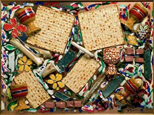 Ssiartists Prints: Seder 1994 Mark Ari (b.1954 American) Mixed media