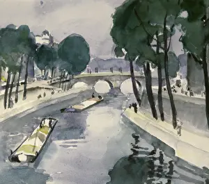 Capital Cities Prints: On the Seine by Martha Walter, watercolor on paper