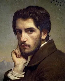 Self Portrait Prints: Self-Portrait 1855 Lon Joseph Florentin Bonnat (1833-1922/French)
