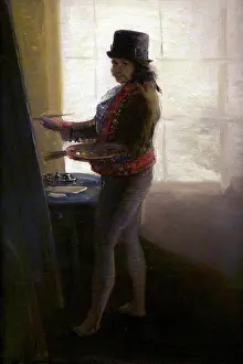 Skilled Prints: Self-portrait at the Easel by Francisco de Goya y Lucientes