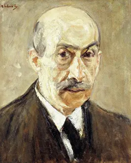 19th Century European Art Prints: Self-portrait. Max Liebermann (1847-1935). Oil on canvas. 46.4 x 38.5cm