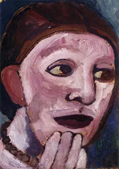 Private Collection Prints: Self-Portrait, Modersohn-Becker, Paula (1876-1907)
