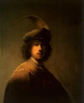 Harmensz Prints: Self-portrait of Rembrandt, Rembrandt, Harmensz van Rijn, 1629