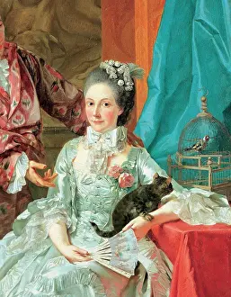 Oil On Canvas Prints: Self -Portrait with Wife, by Baldrighi Giuseppe