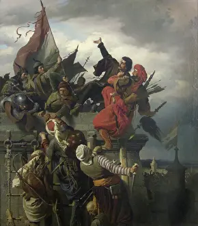 Hungary Prints: The Self-Sacrifice of Titusz Dugovics by Wagner