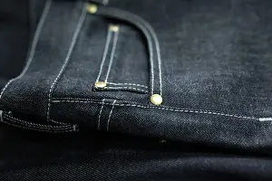 Fotografie Prints: Selvedge denim jeans closeups Selvedge denim jeans close ups from different angles