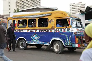 Urban Scene Prints: Senegal, Dakar, Car Rapide