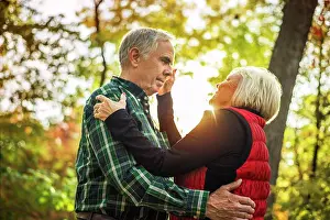 Husband Prints: Senior couple embracing