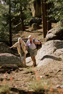 Senior Women Prints: Senior couple hiking