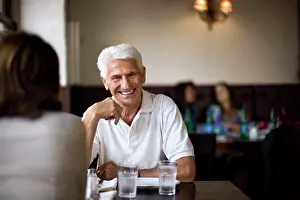 Baby Boomer Prints: Senior couple relaxing at a cafe