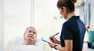 Assessment Prints: Senior man, healthcare worker