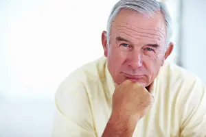 Retire Prints: Senior man, portrait and smile for relax