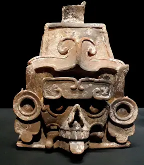 Ritual Prints: senser made from baked clay, Mayan 600-900 AD by the Mayans along the Gulf of Mexico 600-900 AD