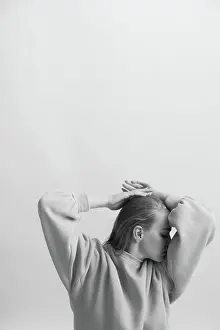 Sexy Prints: Sensual art portrait of a model on a white background