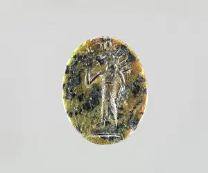 Times Prints: Serpentine intaglio: Radiate lion-headed god ca