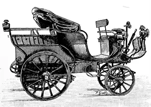 1895 Prints: Serpollet steam car 1895. Gardner-Serpollet was a French manufacturer of steam-powered cars in the early 20th century