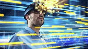 Network Prints: Server specialist wearing a VR headset