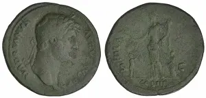 Busts Prints: ﻿sestertius. Hadrian (Roman emperor; 117-138), emperor