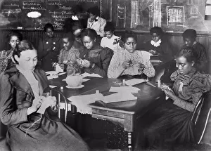 Students Prints: Sewing Class, Haines Normal and Industrial Institute, Augusta, Georgia, USA, 1900