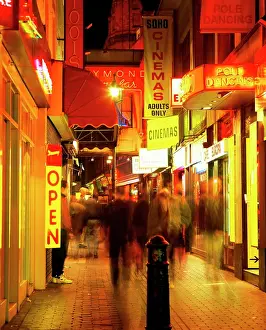 Nightlife Prints: Sex shops, Soho, London, England, United Kingdom, Europe