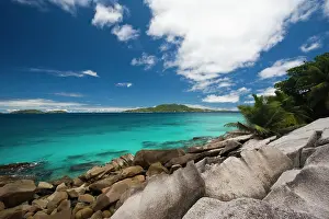 Indian Ocean Prints: Seychelles, La Digue Island, Anse Patates bay