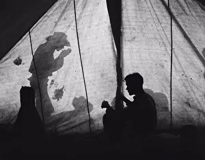 Ten T Prints: Shadows on Tent, Quarter Circle U Ranch