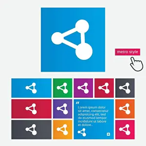 Network Prints: Share Icon - Link Symbol Modern share icon depicting a link symbol
