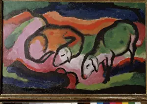 Franz Prints: Sheep 1912 Franz Marc (1880-1916/German) Oil on canvas Saarland Museum