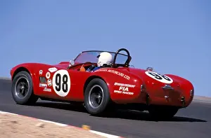 Racing Prints: Shelby Cobra 427 1965 #98 Bob Bondurant driver red 1960s race car street