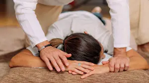 Laying Prints: Shiatsu arms and shoulder massage