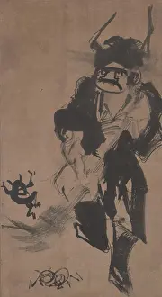 Attributed Prints: Shōki with Demon, late 18th - early 19th century