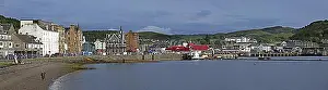 Restaurants Prints: Shops, hotels and restaurants along the North Pier in the harbour of Oban