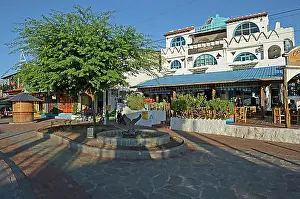 Exterior Photograph Prints: Shops and restaurants in Puerto Baquerizo Moreno
