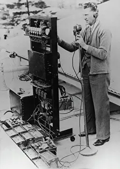 Broadcast Prints: Shortwave Equip: In the 1930s 'portable' did not mean 'compact