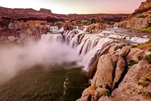 Abendrot Prints: Shoshone Falls at sunset in Twin Falls